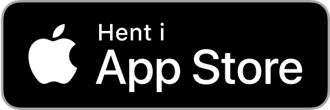 App Store-badge med Apple-logo og teksten "Download i App Store".