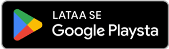 Google Play -merkki, jossa teksti ”Lataa Google Playsta” ja kolmionmuotoinen Google Play -logo.