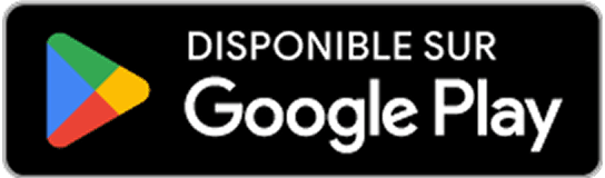 Badge Google Play avec le texte « Disponible sur Google Play » et le logo triangle de Google Play.