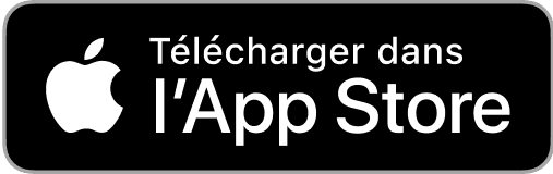 Badge App Store avec le logo Apple et le texte « Télécharger sur l’App Store ».