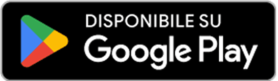 Badge di Google Play con il testo “Disponibile su Google Play” e il logo triangolare di Google Play.