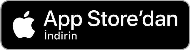 Apple logosuyla birlikte “App Store’dan İndir” yazılı App Store rozeti.